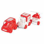 Wader Kid Cars 60025 Medicinos transporto priemonių rinkinys, 3 vnt.