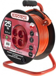 Elgotech 25m būgninis prailgintuvas, 4 lizdai, oranžinis