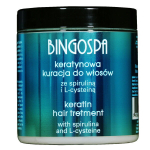 Plaukų priežiūros priemonė "BingoSpa" su keratinu, spirulina ir L-cisteinu pažeistiems plaukams