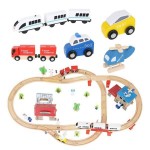 Medinis geležinkelio bėgių rinkinys su priedais Store XO