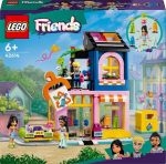 LEGO&reg; 42614 Friends vintažinių drabužių parduotuvė, modelis su Olly, Liann ir Jordin mini lėlėmis ir katės figūrėle
