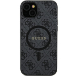 Guess 4G Collection odinis metalinis logotipas MagSafe dėklas, skirtas Samsung Galaxy S24 Ultra - juodas
