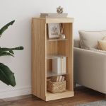 &Scaron;oninė spintelė su led lemputėmis, ąžuolo spalvos, 41x37x100cm