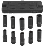 1/2" ilgų smūginių lizdų 10-24 mm rinkinys
