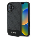 Pilkas Guess 4G&ldquo; nugarėlės dėklas iPhone 16 Plus 6.7&ldquo;