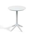 Sodo stalas Ferne Rimo, apvalus, 57 cm, plastikas, atsparus oro sąlygoms, reguliuojamo auk&scaron;čio