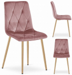 Kėdė Leobert Libra, rožinė/ruda