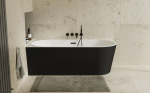 Vonia Besco Zoya Black&White Matt, 150 x 75 cm, kairinė, su juodais dangteliais