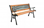 Sodo suolas, 126x52x73.5 cm, rudas/juodas