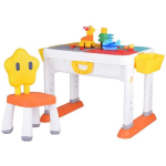 Reguliuojamas dvipusis stalas vaikams, spalvotas