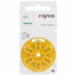 Klausos Baterijos Signia 10 PR70 6BL 6 Vnt.