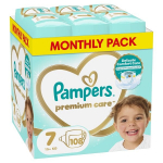 Vienkartinės sauskelnės Pampers Premium Care 7 (15+ kg), 108 vnt.