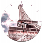 Sieninis laikrodis gyvenamajam kambariui Eifelio bok&scaron;tas Sienų apdaila 30cm