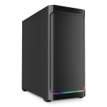 'Sharkoon AK4 RGB Juostelės Korpusas PC ATX Juodas su RGB Ap&scaron;vietimu ir USB Type-C'