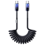 Spiralinis USB-C - USB-C laidas 60W, 1.5 m
