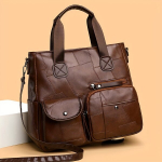 Vintage stiliaus didelis tote krep&scaron;ys,  Ruda-A