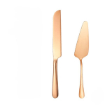 2vnt Nerūdijančio Plieno Pyrago Mentele, Tortų Pjovimo Rinkinys,  Rose Golden 2 vnt