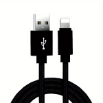 Nailoninis USB įkrovimo laidas iPhone, Juoda