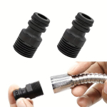 4 vnt PVC plastiko sraigtiniai žarnos adapteriai 1/2 BSP.