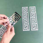 12vnt veidrodinė plėvelė sienų lipdukai geometriniai