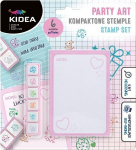 Kidea "party Art" antspaudų rinkinys su užra&scaron;ų knygute, 6 vnt.
