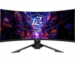 Monitorius Monitorius - ASRock Phantom Gaming PG34QRT3A 34-colių I&scaron;lenktas 3440x1440 180Hz FreeSync Premium, Juoda