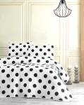Eponj Home lovatiesės komplektas Point White, 200x220 cm, 3 dalių