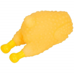 Guminis &scaron;unų žaislas, kramtomas vi&scaron;čiukas su garsu Springos PA0285 geltonas