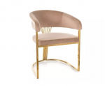 Valgomojo kėdė Signal Meble Crown Velvet, auksinė