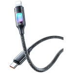 Usams Sj749 Usb-c į Lightning kabelis, 30w, 1.2m, pilkas