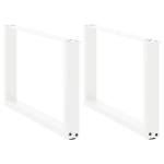 Kavos staliuko kojelės u formos 2 vnt baltos 60x(42-43) cm