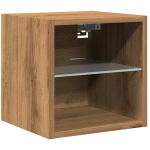 Sieninė Televizoriaus spintelė，TV spintelė，TV staliukas su LED lemputėmis, artisano, 30x28,5x30cm CFE578053