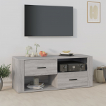 Televizoriaus spintelė，TV spintelė，TV staliukas, pilka ąžuolo, 100x35x40cm, mediena CFE230443