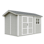 Auk&scaron;čiausios kokybės sodo namelis 8,68 m&sup2; - H252x250x412 cm - su grindimis ir bitumine danga - TIMBELA M914A-TUNDRA GREY