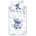 DISNEY Stitch Medvilninė dvipusė vaiki&scaron;ka patalynė mergaitėms, užtrauktukas, 100 % medvilnė, 140x200 cm OEKO-TEX, Universalus