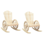 Supama adirondack kėdė，Svetainės kėdės, 2vnt., eglės medienos masyvas CFE354292