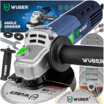 Kampinis &scaron;lifuoklis Wuber WR-AG, 125 mm, 850 W, 11000 aps./min., 10 pjovimo diskų komplektas