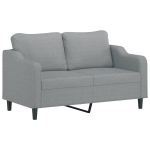 Dvivietė sofa，Poilsio sofa, &scaron;viesiai pilkos spalvos, 140cm, audinys CFE88750