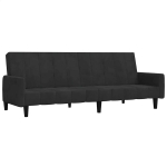 Dvivietė sofa-lova，Poilsio sofa, juodos spalvos, aksomas CFE76612