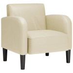 sofos，Poilsio sofa kėdė su porankiais, kreminė, 54cm, dirbtinė oda CFE44659