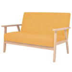 sofos，Poilsio sofa komplektas, 2d., audinys, geltonas CFE89790