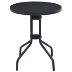 Sodo stalas，Lauko stalas, juodos spalvos, 80cm, plienas ir stiklas CFE928719