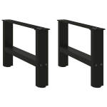 Kavos staliuko kojelės, juoda, 2 vnt., 50x(30-31)cm, plienas CFE442080