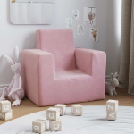 Vaiki&scaron;ka sofa，Vaikų sofa, rožinės spalvos, mink&scaron;tas pliu&scaron;as CFE91522