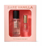 Victoria's Secret rinkinys: Bare Vanilla mini kūno dulksna ir maitinantis lūpų aliejus, 75 ml