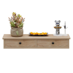 RUDOS SPINTELĖ SU DURELĖMIS, MODERNUS LOFT STILIAUS MIEGAMOJO SIENINIS BALDAI, 64 CM