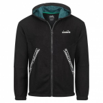 Diadora HD Zip Sweat One vyri&scaron;kas sportinis džemperis su pilnu užtrauktuku &ndash; juodas, ruduo-žiema