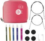 KnitPro Zing Starter kit, mezgimo įrankių pradedančiųjų rinkinys, 13cm, prisukamų virbalų rinkinys
