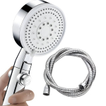 Du&scaron;o komplektas auk&scaron;to slėgio du&scaron;o galvutė su žarna 1.5m, sidabrinis