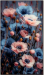 5D deimantinė mozaika &bdquo;Gėlės&ldquo;, aksominė drobė, 35&times;55 cm